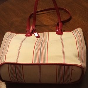 Lauren Ralph Lauren Striped Canvas Purse
